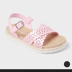 Cat and Jack Girl Toddler Size 9 Brennen Footbed Pink Sandals